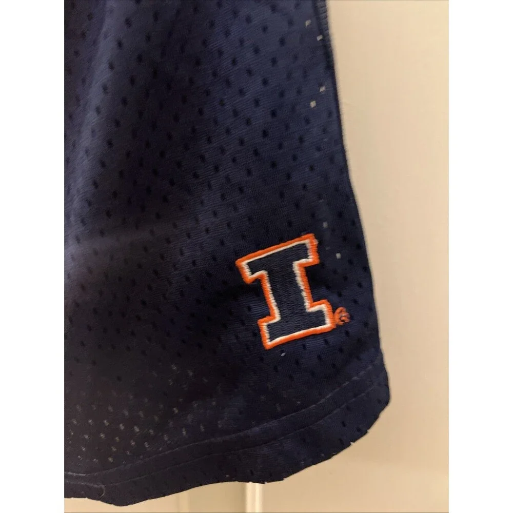 University of Illinois Boys Athletic Mesh Shorts Lined Pockets NCAA Size 14/16